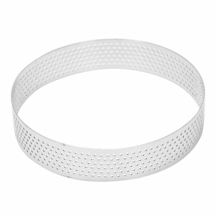 10pcs-circular-tart-rings-with-holes-stainless-steel-fruit-pie-quiches-cake-mousse-mold-kitchen-baking-mould