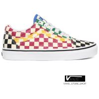 VANS OLD SKOOL GLITTER CHECK MULTI TRUE WHITE (สินค้ามีประกันแท้)