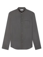 AIIZ (เอ ทู แซด) - เสื้อเชิ้ตผู้ชายแขนยาวคอจีนผ้าไลท์เวททวิลสีพื้น Mens Long Sleeve Lightweight Shirts