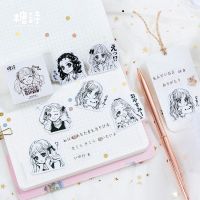 สติกเกอร์ลายการ์ตูน สำหรับตกแต่งสมุดไดอารี่ 45 ชิ้น