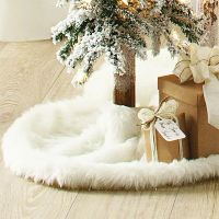 2023ต้นคริสต์มาสกระโปรงตุ๊กตา Faux Fur Xmas ต้นไม้พรม Merry Christmas Tree ตกแต่งเครื่องประดับปีใหม่ Navidad 2023 ตกแต่งบ้าน