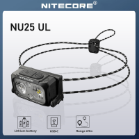 NITECORE NU25 UL ไฟหน้า400ลูเมน USB LED ชาร์จไฟหน้าสามแหล่งกำเนิดแสงโคมไฟในตัวแบตเตอรี่ไฟฉายหัวไฟฉาย