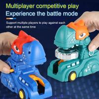 2022 New Children Dinosaur Rotate Top Toy Alloy Luminous One-Click Launch Toy Boy Battle Comitive Toy