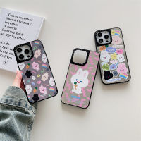 《KIKI》CASE.TIFY COCO rabbit High-end mirror Phone case for iphone 14 14pro 14promax 13 13pro 13promax High quality drop and shockproof hard case 12 12pro 12promax 11 Cute Graffiti elegant graffiti sticker pattern New Design ins style popular