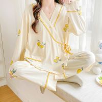 ㍿ 2023 Modal Cotton Summer May Breastfeeding Confinement Clothes Spring and Autumn Maternity Thin Kimono June Pajamas Home Clothes Set