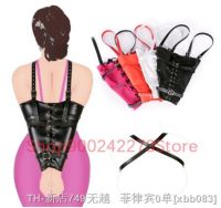 【CW】✹  BDSM Bondage Arm Binder With Shoulder StrapsBehind Back Straight JacketLeather Armbinder Slave Bind Lockable Handcuffs Sex