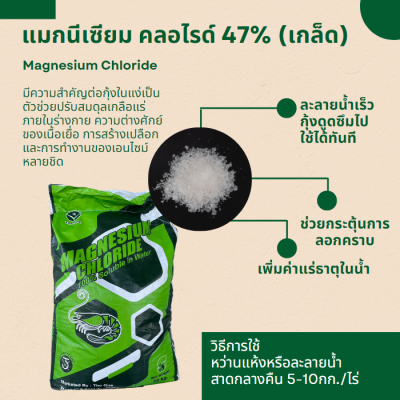 แมกนีเซียมคลอไรด์ 47% (เกล็ด) เกรดพรีเมียม 25 กก. แบ่งขาย