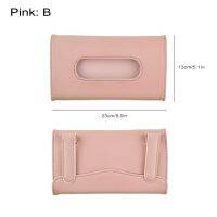 High Quality PU leather,Car Tissue Box Car Sun Visor Block Hanging Container Towel Napkin Holder Armrest Box Tissue Storage Bag