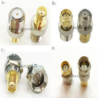 2pcs SMA Male Female to F Type Male Female straight RF Coaxial Cable Connector Adapter