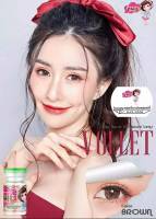 ?*มีค่าสายตา*?  Pretty Doll Vollet Brown รวมค่าสายตาสั้น  powerlenses -0.50 ถึง -10.00 คอนแทคเลนส์ ลายฮิต Tiktok แถมตลับฟรี!! รหัสสินค้า 045  HelloBeautyCenter