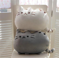 Animal Kawaii Cat Biscuits Plush Cat Pillow with Zipper and PP Cotton Doll Kid Child Baby Peluche Gift Pushin Toy Cheap 25-50cm