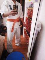 ที่มีคุณภาพสูง Kyokushinkai Dogi Dobok 12ออนซ์ผ้าฝ้าย100% ผ้าใบคาราเต้เครื่องแบบกิโมโน Gi ผ้าสำหรับเด็ก,ฟรีเข็มขัดสีขาว