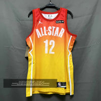 【High Quality】Mens New Original 2023 NBA All Star Memphis Grizzlies #12 Ja Morant Jersey Yellow Swingman Heat-pressed