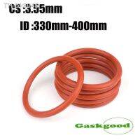 ♂  1 Pcs VMQ O Ring Seal Gasket  CS 3.55mm ID 330mm   400mm Silicone Rubber Insulated Waterproof Washer Round Shape Nontoxi Red