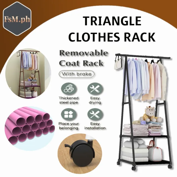 FSM. Detachable Stainless Steel Clothes Rack Floor Rack Multifunction