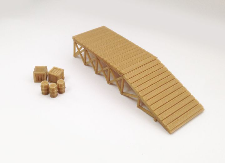 outland-models-wooden-style-platform-loading-dock-w-goods-ho-scale-train-railway