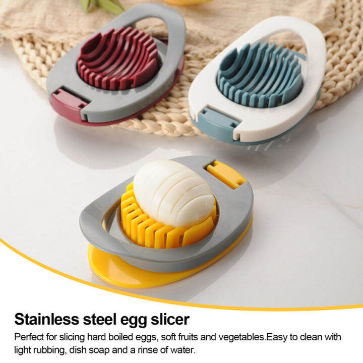 Egg Slicer, Egg Slicer For Hard Boiled Eggs, Steel Wire Egg Slicer, Heavy Duty Aluminum Egg Slicer Dishwasher Safe For Eggs, Strawberries And Soft Fruits 50420