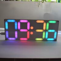 ♠☍﹍ Large Inch Rainbow Color Digital Tube DS3231 Clock DIY kit with customizable colors Electronic kit Gift