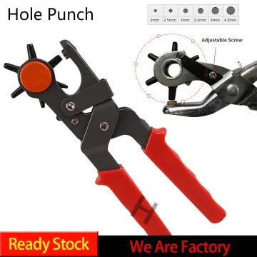 Puncher Tool Leather Punch Plier Leather Belt Revolving Perforator Round  Hole