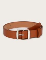 Square Buckle Belt เข็มขัดแฟชั่น PU เข็มขัดหัวเหลี่ยม สีน้ำตาล (ส่งจากไทย)