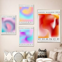 Aura Energy Poster Angel Spiritual Number Quote Art Print Abstract Gradient Canvas Pictures Modern Mural Living Room Home Decor