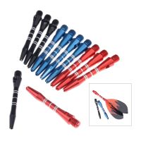 12 Pcs/set 35mm Professional Darts Shafts Aluminum Alloy Stem Shafts 3 Colors Black+Blue+Red 2BA Thread Dart Replacement