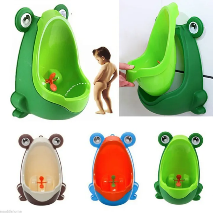 Kids Boy Potty Toilet Training Cartoon Frog Children Stand Vertical