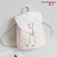 ✨[Sweet] ผู้หญิง PU หนังไหล่มินิกระเป๋าเป้สะพายหลังขนาดเล็ก Multi-Function Student BACKPACK