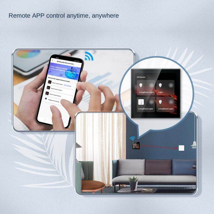 1-pcs-tuya-wifi-multifunctional-touch-screen-control-panel-4-inch-in-wall-central-voice-controllr-for-intelligent-smart-home