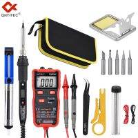 QHTITEC Mini Smart Digital Multimeter Portable Tester NCV Voltage Detection AC DC Ammeter Voltmeter 3 In 1 Soldering Iron Kit Electrical Trade Tools T