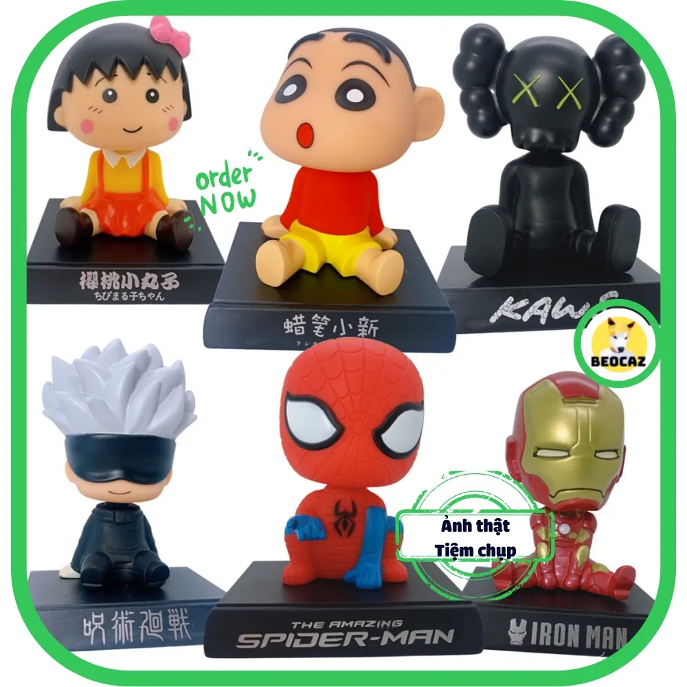 Mô hình Anime Satoru Gojo Shin Iron Man Maruko Spider Man Baymax Kaws Đồ  chơi Beocaz trang trí quà tặng dễ thương 