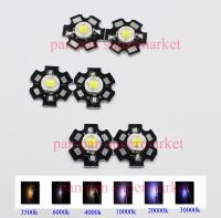 10ชิ้น1W 3W พลังงานสูง/สีขาวอบอุ่น3500K 4500K 6500K 10000K 20000K-30000K ชิป Led 20Mm Pcb ดาว