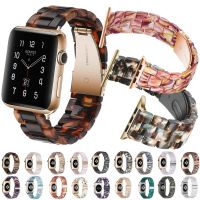 ✿❄☄ Apple Watch Strap 44mm Rose Gold Resin Apple Watch Leopard Resin Bracelet - Watchbands - Aliexpress