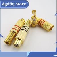 Dgdfhj Shop 6pcs/lot RCA Female Connector Plug Solder Type Audio Video Jack Adapter Connectors Adapter for RCA Cable Video