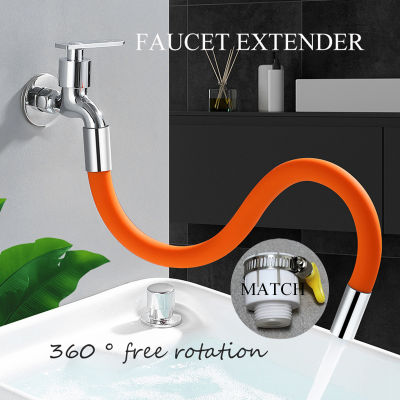 Universal Silicone Faucet Extender Mop Pool Extension Tube Kitchen Bendable Hose Sink Pure Copper Foaming Filter 360° Rotatable