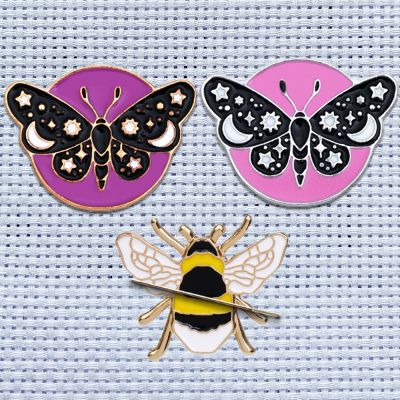 Enamel Butterfly Bee Needle Minder for Cross Stitch Magnetic Needle Holder Needlework Sewing Embroidery Needlework