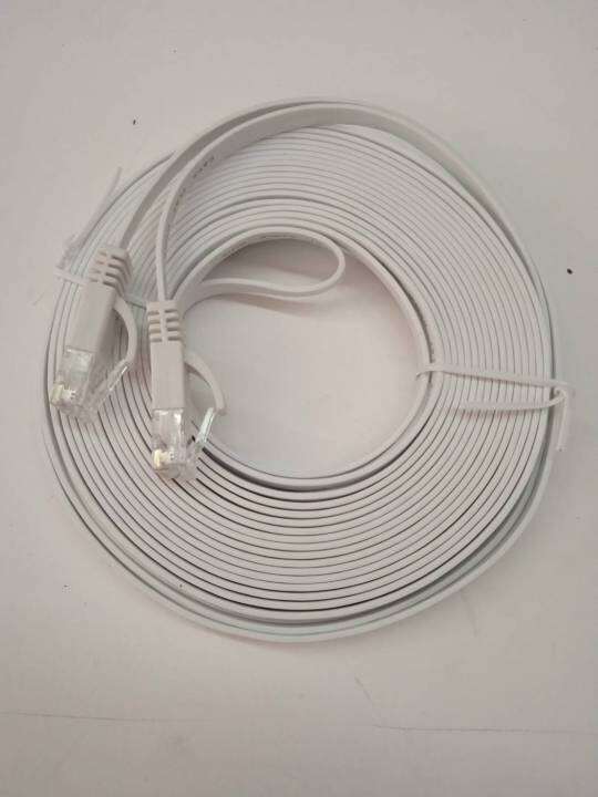 cablelanutp-cat6-ความยาว10-เมตร-สายแลนด์-สายพ่วงเน็ต-แบบแบนสำเร็จเข้าหัวแล้ว-รองรับ100-1000-แบบจิกบิท-สายหนาเส้นใหญ่สัญญานดีแข็งแรงทนทาน