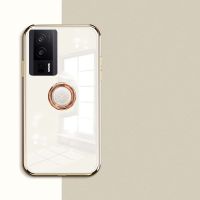 สำหรับ Xiaomi POCO F5 Pro เคส ที่ยึดแหวน6D นุ่มต้านอนุมูลอิสระด้วยไฟฟ้าสำหรับเคสฝาหลังโทรศัพท์ Xiaomi POCO F5 Pro