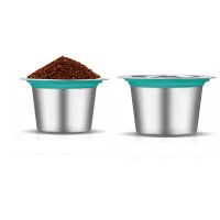 【YF】 Cápsulas de café reutilizáveis para nespresso aço inoxidável recarregável filtros copo gotejador prático