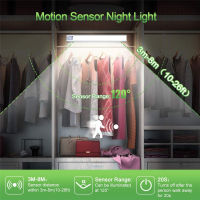 160 LED Motion Sensor ตู้เสื้อผ้าแสง USB ชาร์จภายใต้คณะรัฐมนตรีไฟไร้สายโคมไฟคืนสำหรับห้องครัวตู้เสื้อผ้าตู้แสง