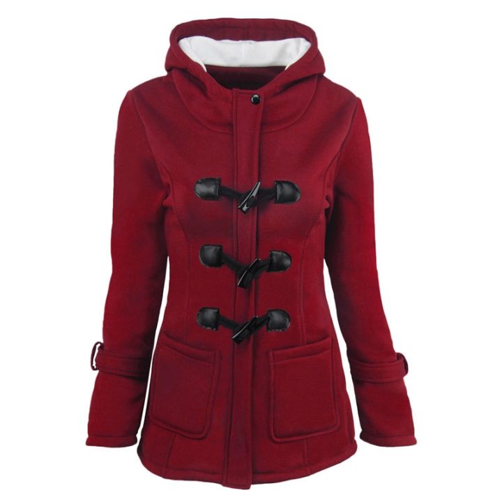 cod-european-and-cotton-clothing-large-size-womens-mid-length-hooded-blended-horn-leather-buckle-coat