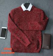 Áo len nam chính hãng màu đỏ áo len học sinh áo len mỏng ao len nam ao len