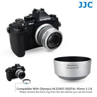 【top-rated】 Amaans JJC กล้อง45มม. สีเงินย้อนกลับได้ฝาครอบเลนส์สำหรับ Olympus M. ZUIKO DIGITAL 45มม. 1:1 8เลนส์แทนที่เลนส์ LH-40B เลนส์เฉดสี