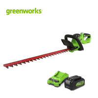 Greenworks เครื่องเล็มพุ่มไม้ 24V พร้อมแบตเตอรี่ 4 แอมป์และแท่นชาร์จเร็ว ✨ รุ่นใหม่ ✨