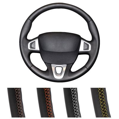 【YF】 Car Steering Wheel Cover For Renault Megane 3 2009-2014 Scenic 2010-2015Fluence ZE 2009-2016Leather Wrap