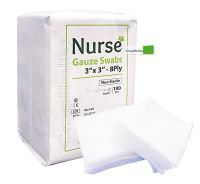 Nurse Gauze Swabs ผ้าก๊อซพับ ทำแผล ขนาด (3x3") 8 ชั้น 100 ชิ้น 1 ห่อ