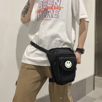 Fanny Waist Pack Drop Leg Bags For Men Reflective Logo Motorcycle Rider Male Nylon Messenger Cross Body Bum Hip Belt Thigh Bag