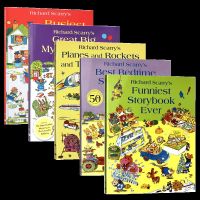 Richard Scarryหนังสือเด็กชุด5ที่น่าสนใจก่อนนอนหนังสือนิทานบินBig GuyสับสนนักสืบBusy Manของแท้เด็กตรัสรู้ภาษาอังกฤษEarlyการศึกษาสมุดวาดภาพระบายสีสำหรับเด็ก