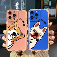 เคสโทรศัพท์สำหรับ Xiaomi Redmi A1 A2 4G Note 9 10 11 12 Pro 5G 9C 10A 10S 11S 12C 12S การ์ตูนรูปสุนัขน่ารักฝาครอบขอบสี่เหลี่ยมฝาครอบป้องกันเลนส์เต็ม