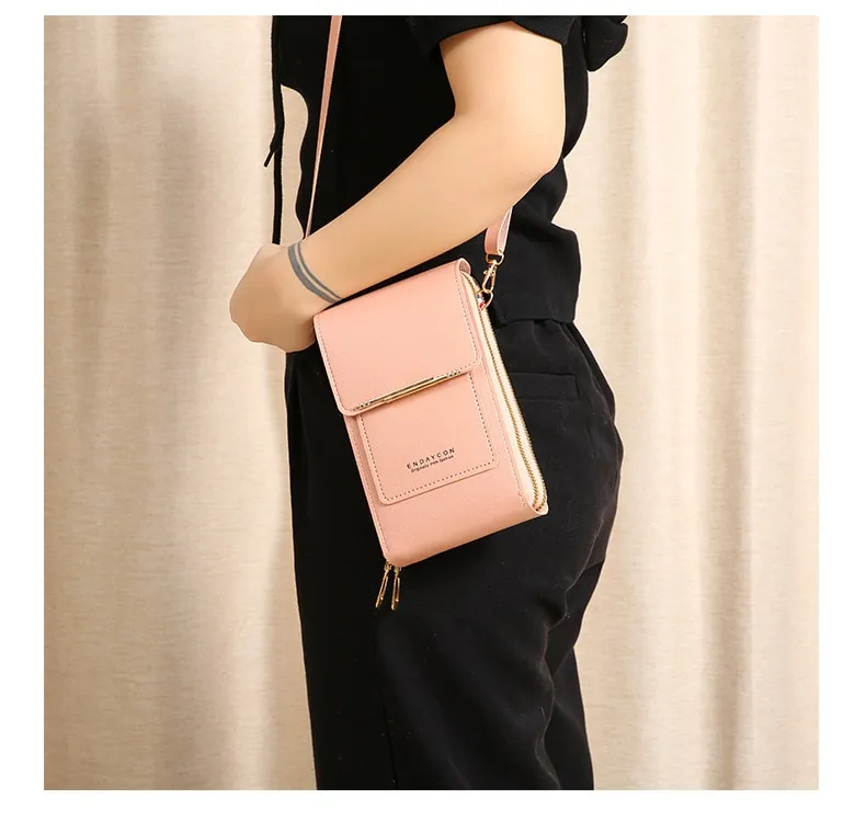 Buylor Women's Handbag Touch Screen Cell Phone Purse Shoulder Bag Female  Cheap Small Wallet Soft Leather Crossbody Bags Of Women